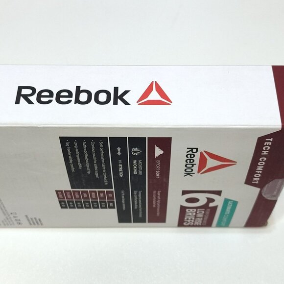 Reebok Performance Low Rise Briefs Men's XL 6-Pack Moisture Wicking Comfort NIB - Picture 6 of 6